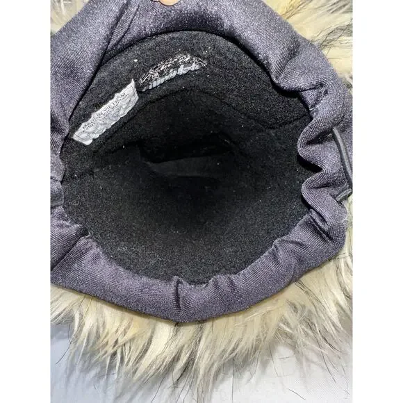 Sorel Ahna Brown Leather Faux Furry Boots Size 8.5 - Picture 9 of 12